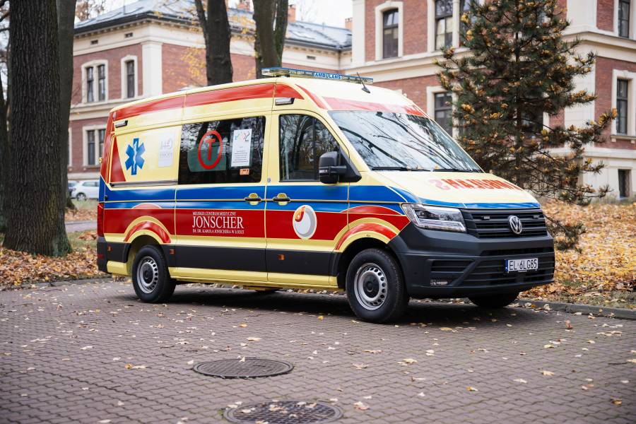 Media nt. nowego ambulansu dla MCM im. dr. Karola Jonschera w Łodzi